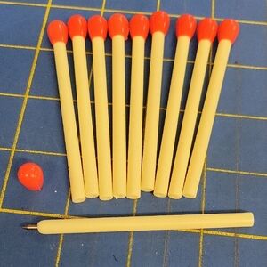 Novelty Matchstick 3.25" Pen Set of 10